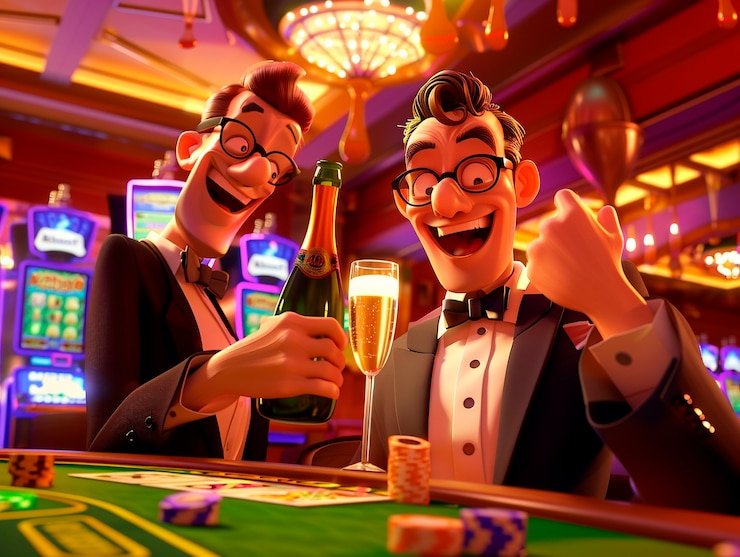 Layar permainan — kontrol intuitif dan saldo real-time Layar permainan arcade dengan kontrol dan saldo